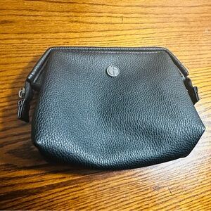 Giorgio Armani Black Textured Leather